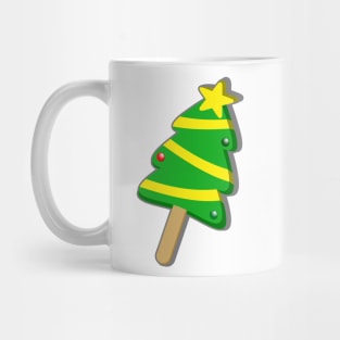 christmas tree bubble gum ice cream on red Mug